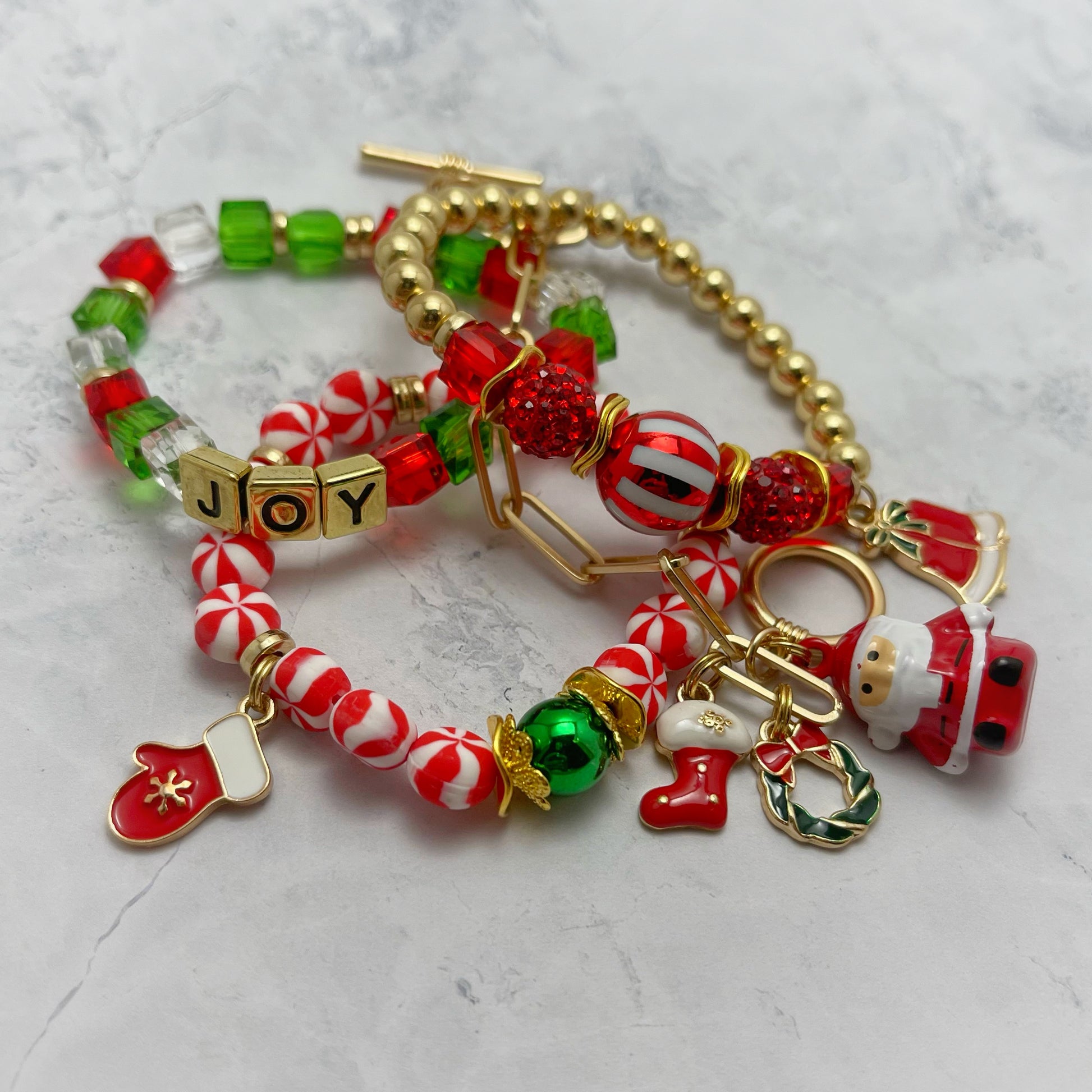 Jingle Bell Christmas Stretch Bracelet Stack – MagpieSoul