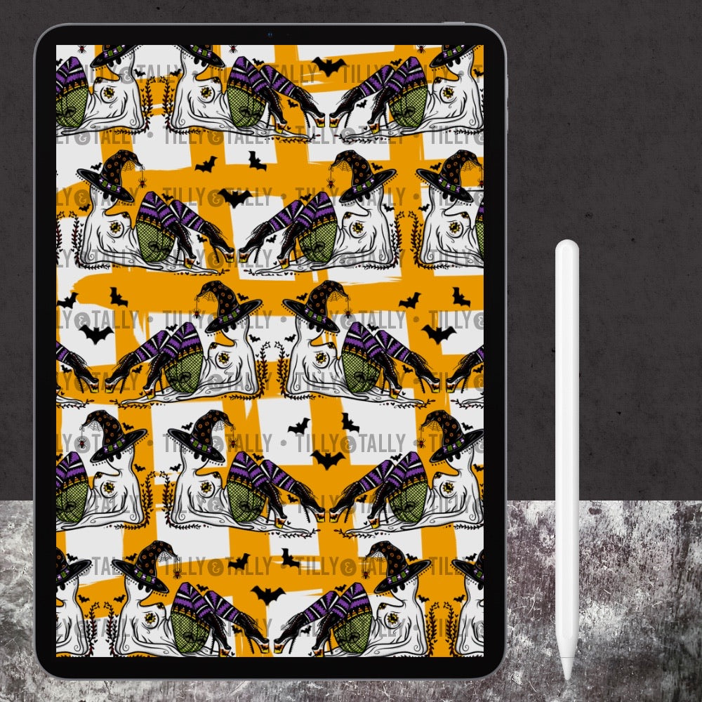 Sexy Ghost Plaid Halloween Planner Dashboard Paper