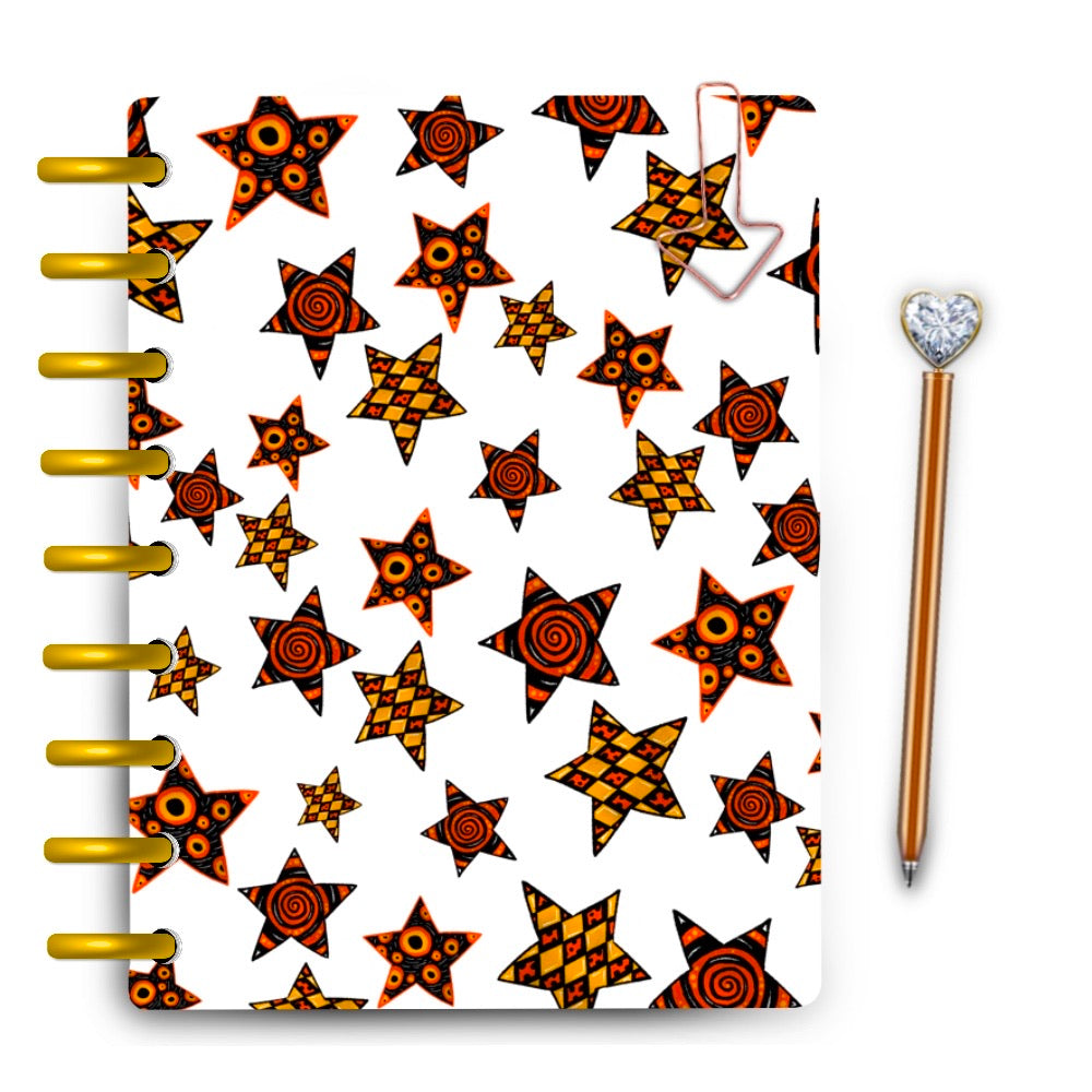 Vintage Halloween Stars Laminated Planner Cover