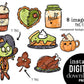 Zombie Thanksgiving Clipart Bundle
