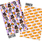 Pastel Stripe Halloween Costume Party Laminated Planner Cover