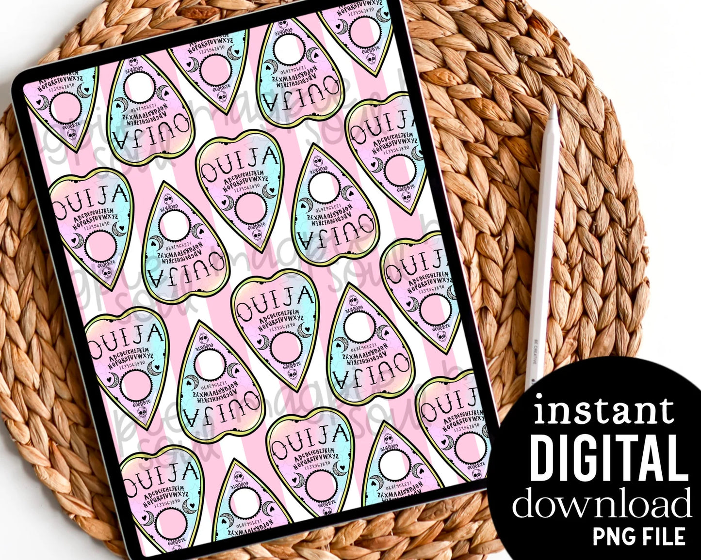 Pink Ouija - Digital Pattern Paper