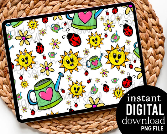 Ladybug Spring - Digital Pattern Paper