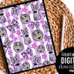 Pastel Halloween Moon Kitty - Digital Pattern Paper