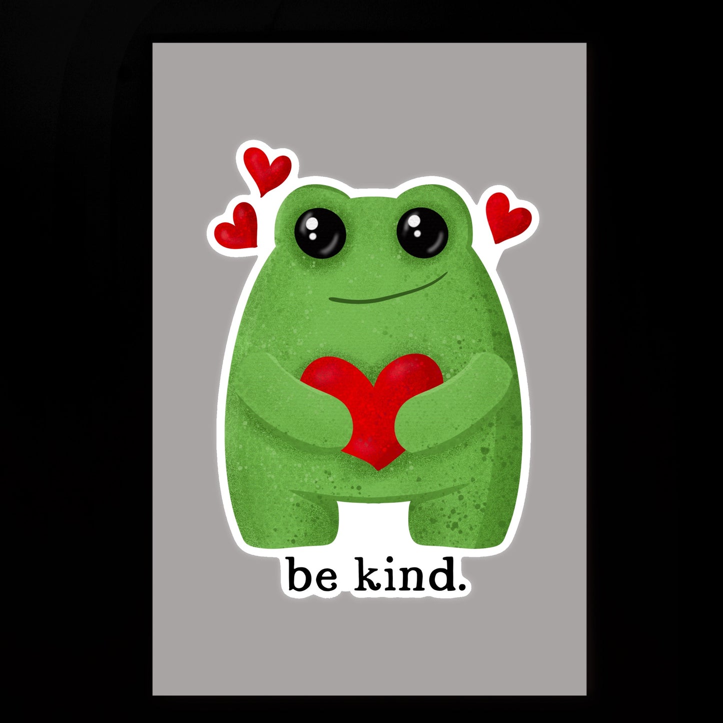 Be Kind Love Frog Paper Die Cut