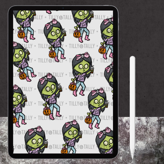 Zombie Coffee Planner Dashboard Paper