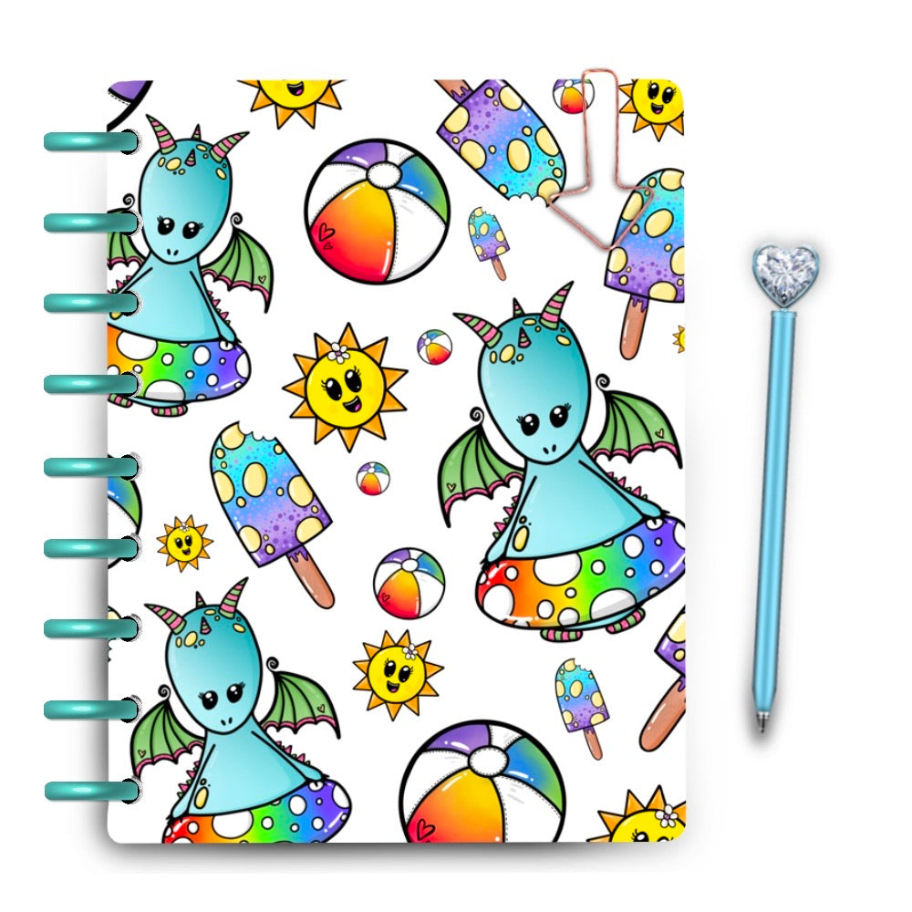 Baby Dragon Summer Laminated Planner Cover