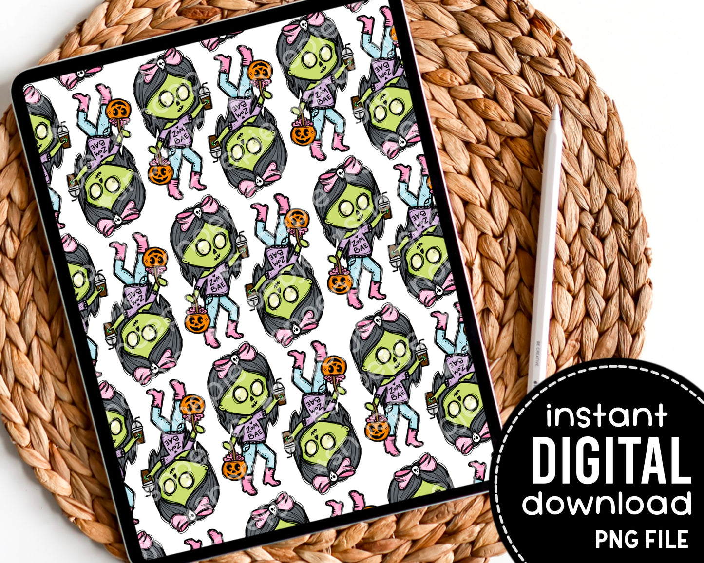 Coffee Zombie - Digital Pattern Paper