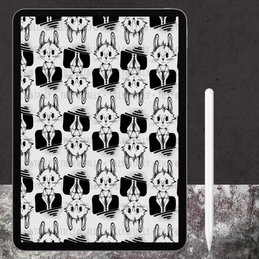 Tuxedo Bunny Rabbit Planner Dashboard Paper