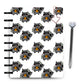cute little raccoon doodles with pumpkins repeating on a laminated planner cover by magpiesoul