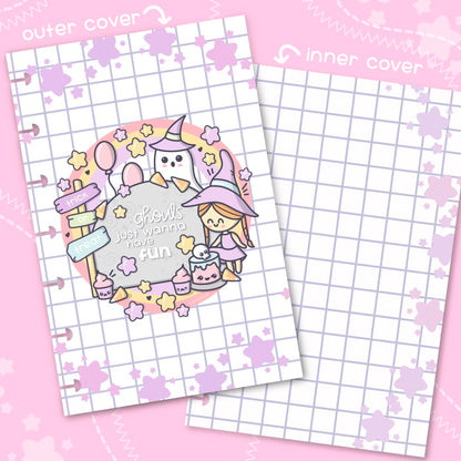 Discbound Planner Cover | Ring Planner Dashboard | Pastel Ghouls