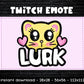 Lurk Cat Cutie  - Twitch & Discord Emote