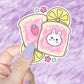 Kawaii Bunny Toast Bread Sticker