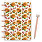 Kawaii oranges and cherries pattered Discbound planner cover