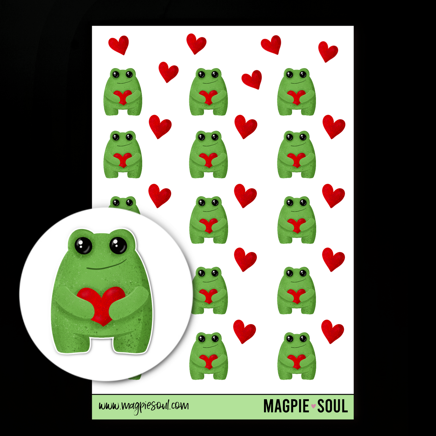 Kawaii Frog Planner Stickers