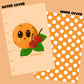 Kawaii Orange & Cherry Laminated Planner Cover