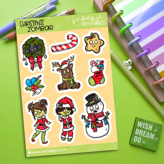 Christmas Spooky Zombie Planner Stickers