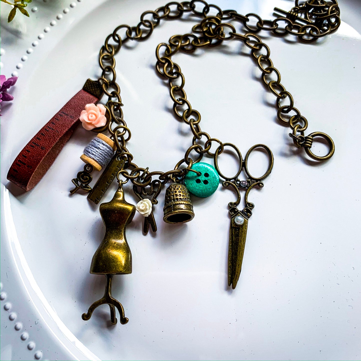 Seamstress Charm Necklace